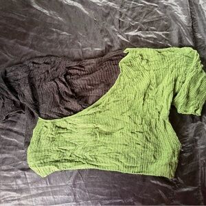 Stylish Green and Black Women's Top